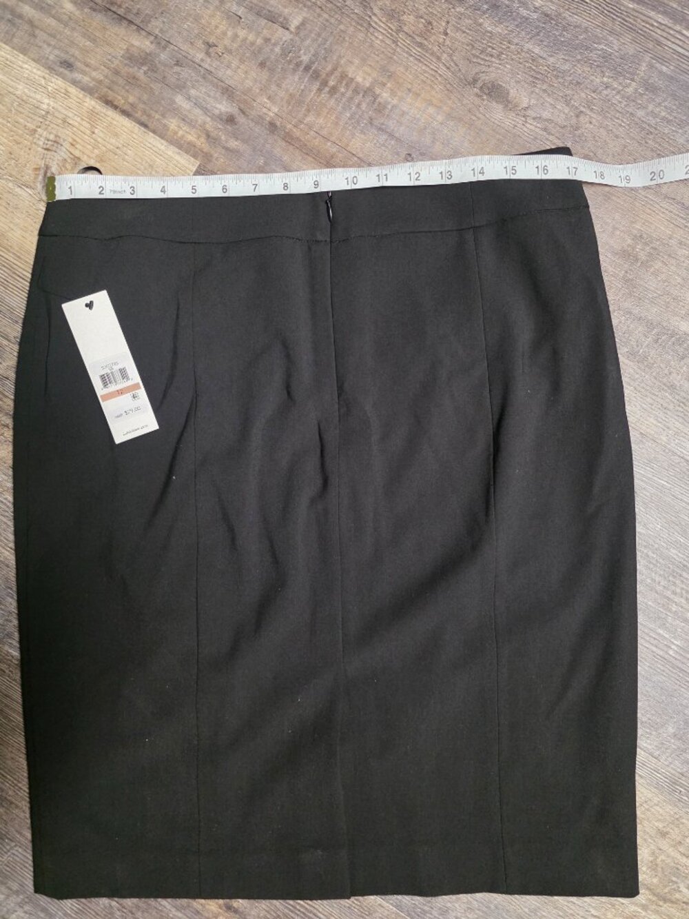 NWT Calvin Klein Black Pencil Skirt S2ST1705 Women's Size 12 Office Career Work - Picture 6 of 6